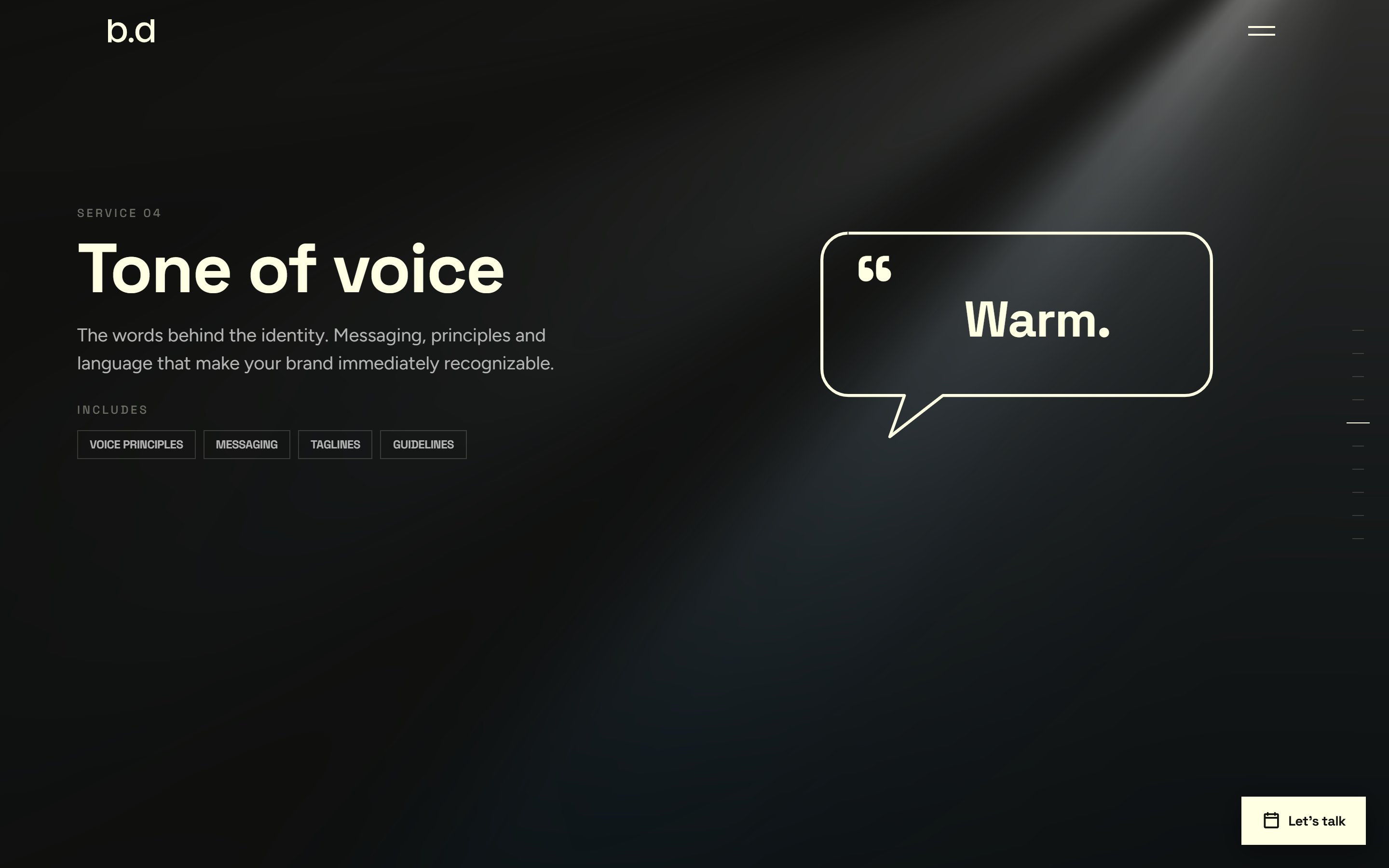 Tone of voice