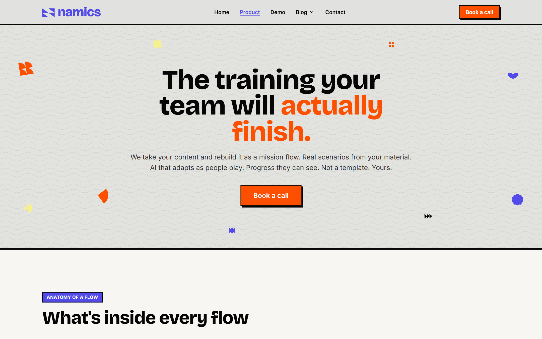 The product page hero